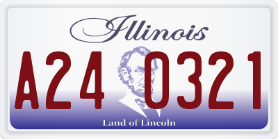 IL license plate A240321