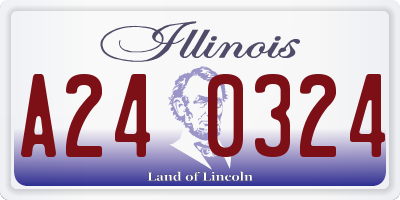 IL license plate A240324