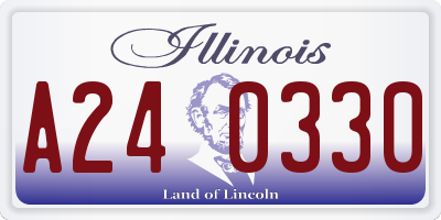 IL license plate A240330