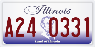 IL license plate A240331