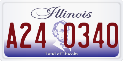 IL license plate A240340