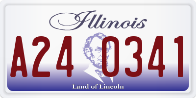 IL license plate A240341
