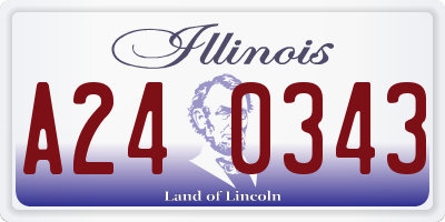 IL license plate A240343