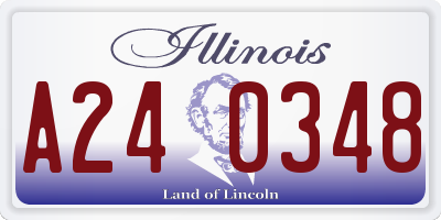 IL license plate A240348
