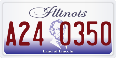 IL license plate A240350