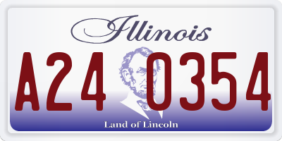 IL license plate A240354