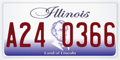 IL license plate A240366