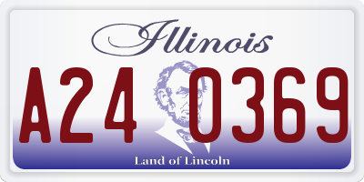 IL license plate A240369