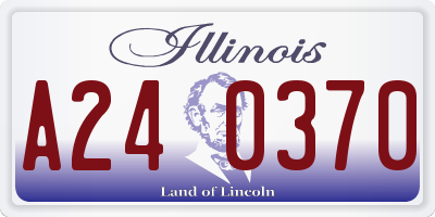 IL license plate A240370