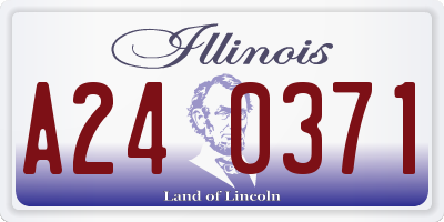 IL license plate A240371