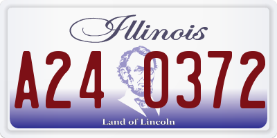 IL license plate A240372