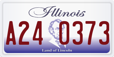 IL license plate A240373