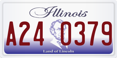 IL license plate A240379