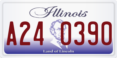 IL license plate A240390
