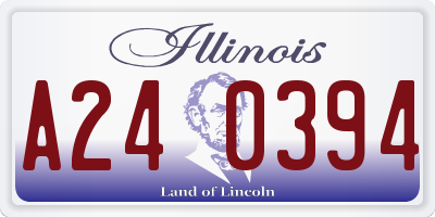 IL license plate A240394