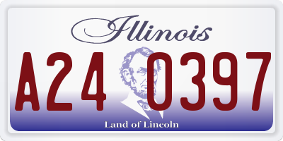 IL license plate A240397