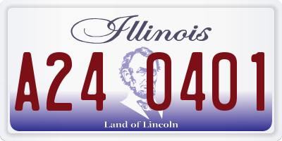 IL license plate A240401