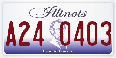 IL license plate A240403