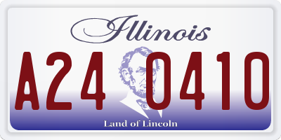 IL license plate A240410