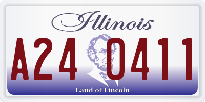 IL license plate A240411