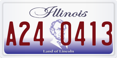 IL license plate A240413