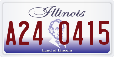 IL license plate A240415