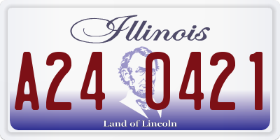 IL license plate A240421