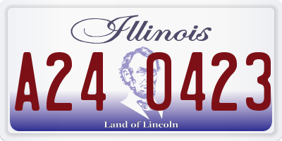IL license plate A240423
