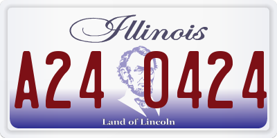 IL license plate A240424