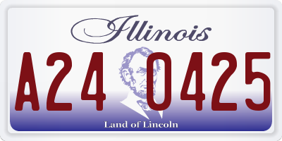 IL license plate A240425