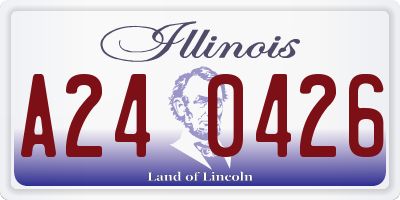 IL license plate A240426