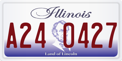 IL license plate A240427