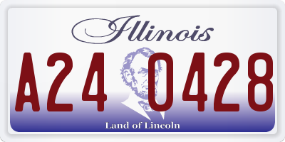IL license plate A240428