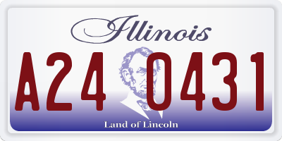 IL license plate A240431