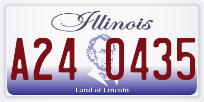 IL license plate A240435