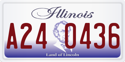 IL license plate A240436