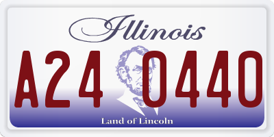 IL license plate A240440