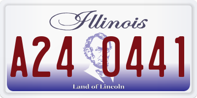 IL license plate A240441