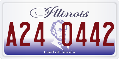 IL license plate A240442