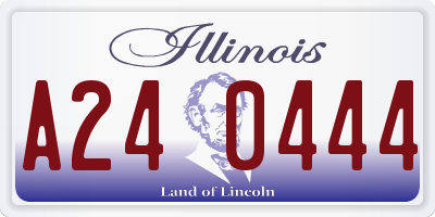 IL license plate A240444