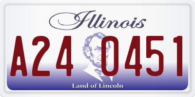 IL license plate A240451