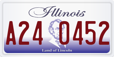 IL license plate A240452