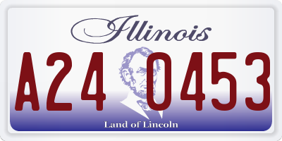 IL license plate A240453