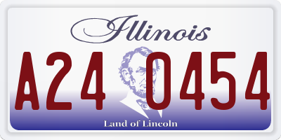 IL license plate A240454