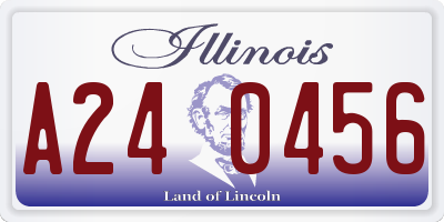 IL license plate A240456