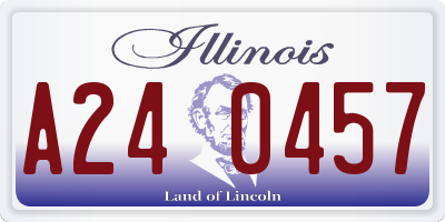 IL license plate A240457