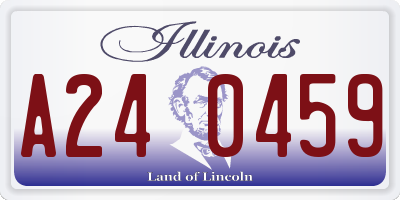 IL license plate A240459