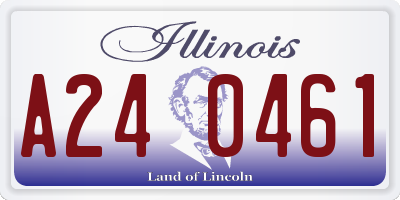 IL license plate A240461
