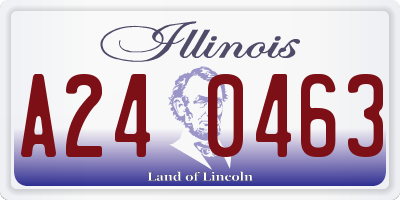 IL license plate A240463
