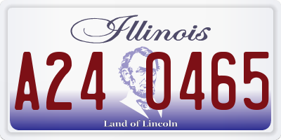 IL license plate A240465